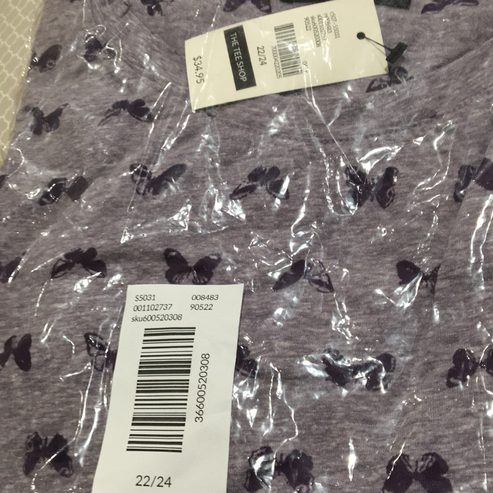 Lane Bryant Twisted-Sleeve Burnout Tee - Picture 5 of 5